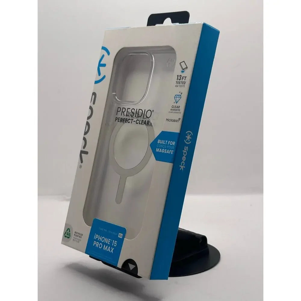 Speck Presidio Perfect-Clear iPhone 15 Pro Max MagSafe Case NWT MSRP: $55.00